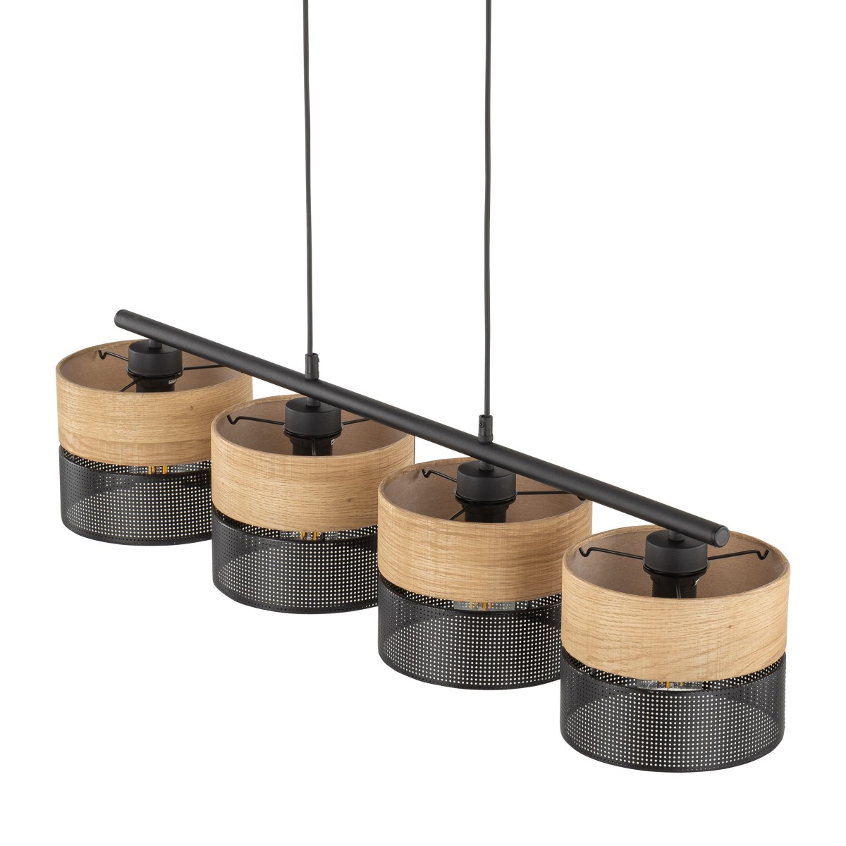 Lampa wisząca TK-Lighting NICOL TKL4802  Lampa sufitowa kolor - czarny - beżowy styl Nowoczesny  Boho