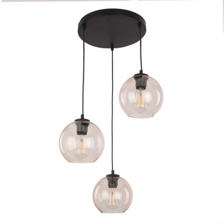 Lampa wisząca TK-Lighting CUBUS TKL4601 kolor - czarny - bursztynowy styl Klasyczny  Minimalistyczny