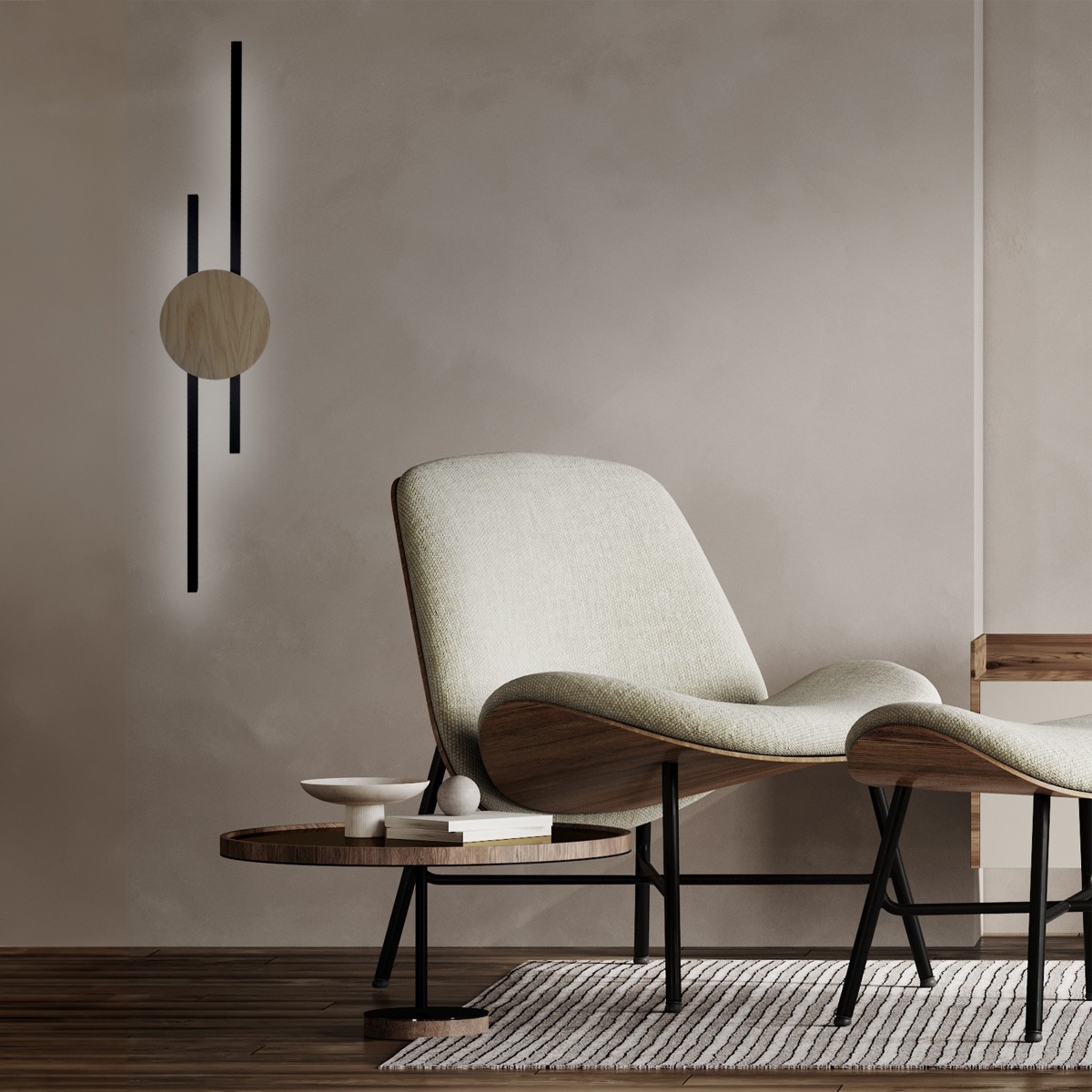 Lampa ścienna TK-Lighting JAVA TKL1369  Kinkiet kolor - sosna - czarny styl Nowoczesny  Industrialny