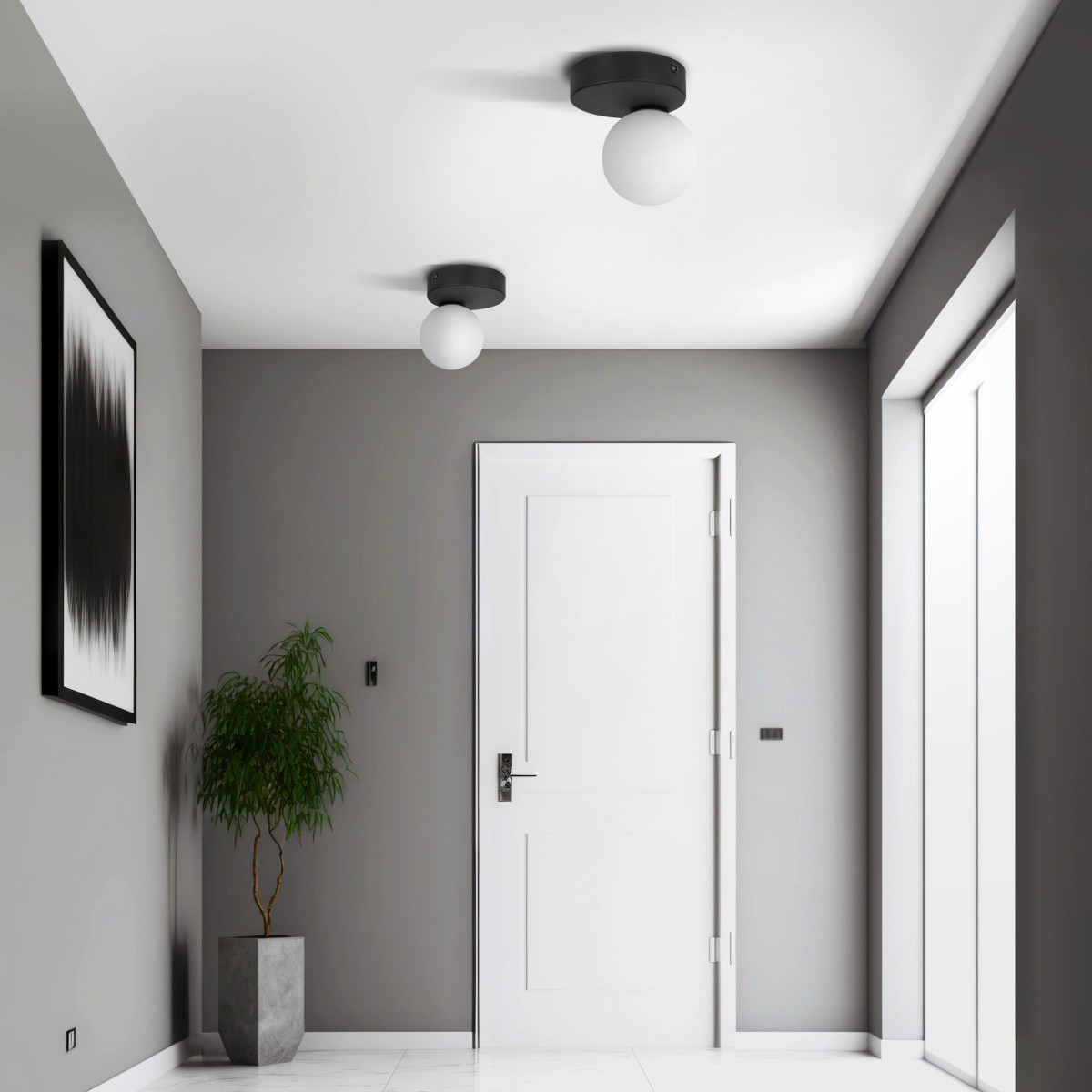 Lampa sufitowa TK-Lighting BIANCA TKL5681  Lampa ścienna kolor - czarny - biały styl Nowoczesny  Skandynawski