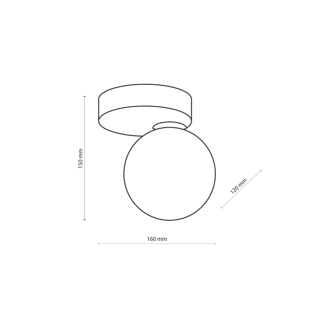 Lampa sufitowa TK-Lighting BIANCA TKL5681  Lampa ścienna kolor - czarny - biały styl Nowoczesny  Skandynawski