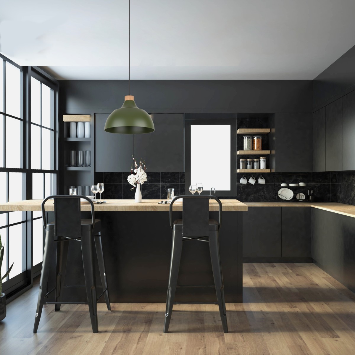 Lampa wisząca TK-Lighting CAP TKL5665  Lampa sufitowa kolor - zielony - sosna styl Nowoczesny  Rustykalny