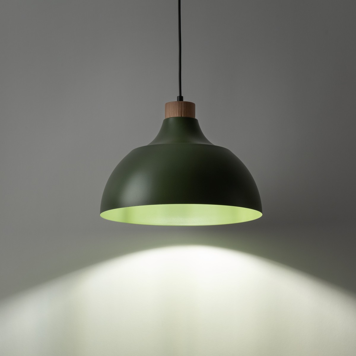 Lampa wisząca TK-Lighting CAP TKL5665  Lampa sufitowa kolor - zielony - sosna styl Nowoczesny  Rustykalny