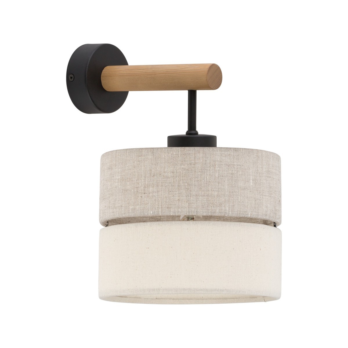 Kinkiet TK-Lighting ECO TKL5776 kolor - sosna - czarny styl Boho  Skandynawski