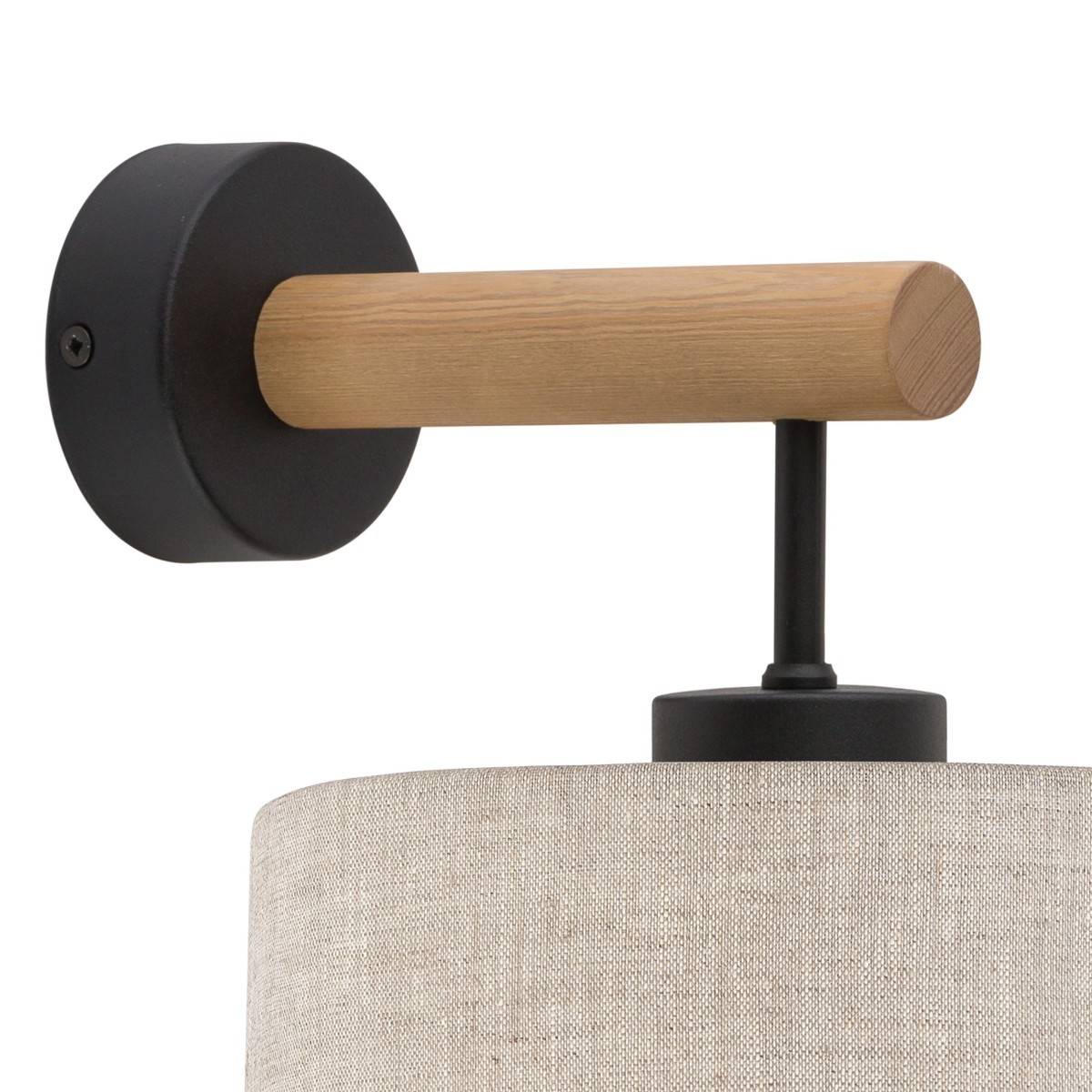 Kinkiet TK-Lighting ECO TKL5776 kolor - sosna - czarny styl Boho  Skandynawski