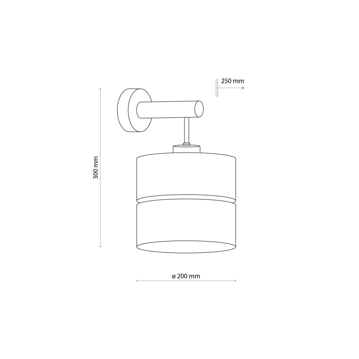 Kinkiet TK-Lighting ECO TKL5776 kolor - sosna - czarny styl Boho  Skandynawski