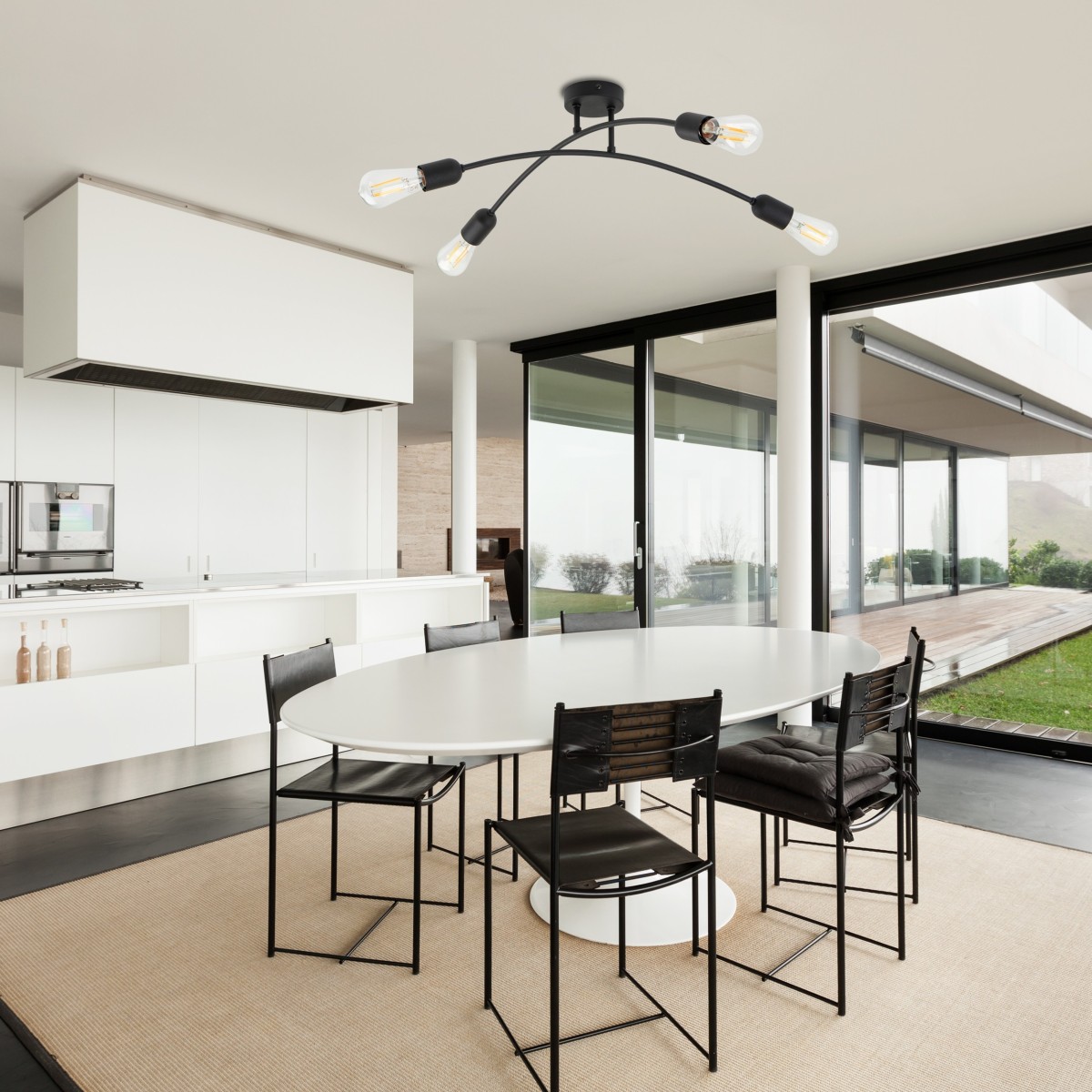 Lampa sufitowa TK-Lighting HELIX TKL4687 kolor - czarny styl Nowoczesny  Minimalistyczny