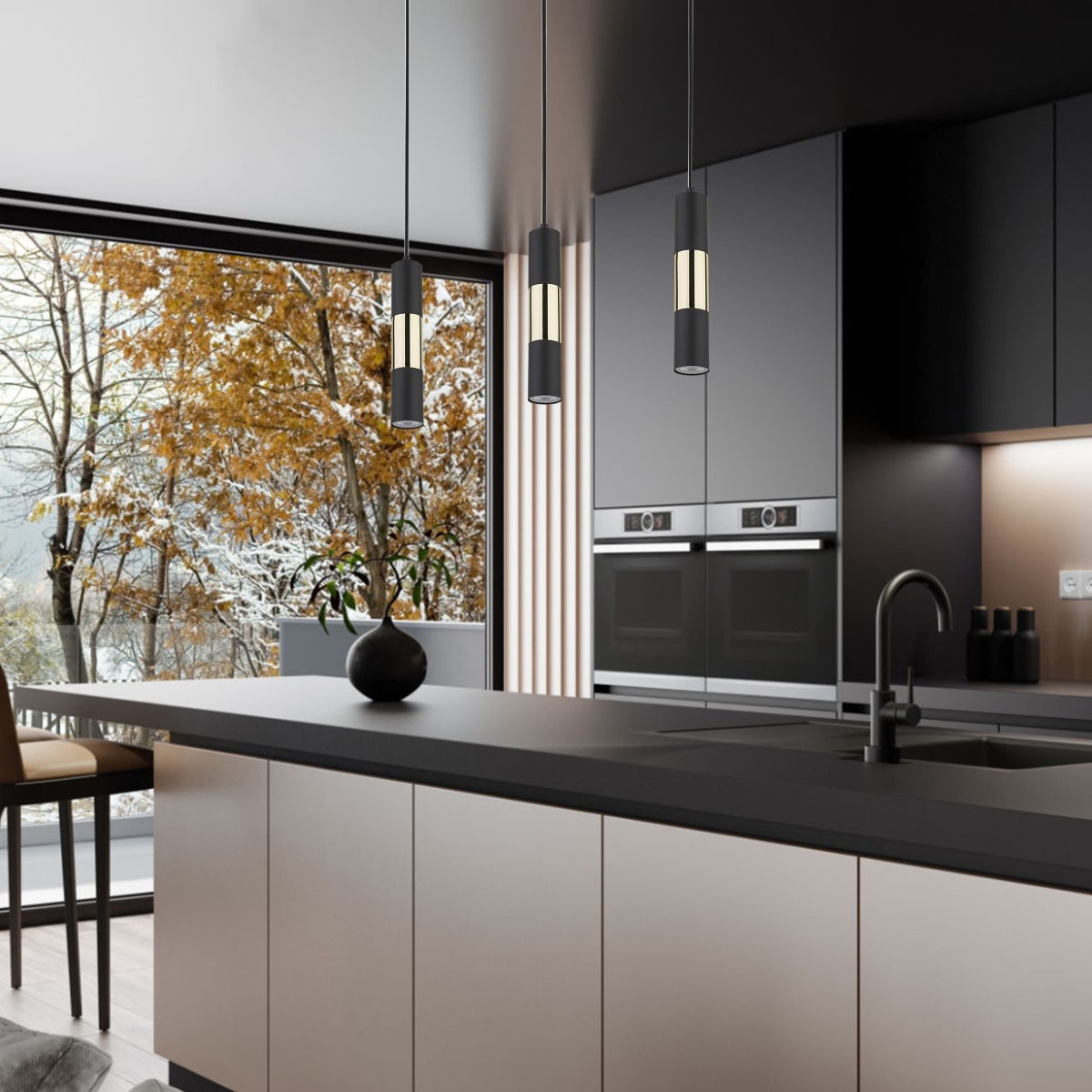 Lampa wisząca TK-Lighting VIVIEN TKL4757  Lampa sufitowa kolor - złoty - czarny styl Nowoczesny  Glamour