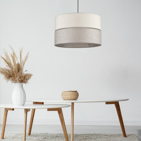Lampa wisząca TK-Lighting ECO TKL5773  Lampa sufitowa kolor - czarny - len styl Boho  Skandynawski