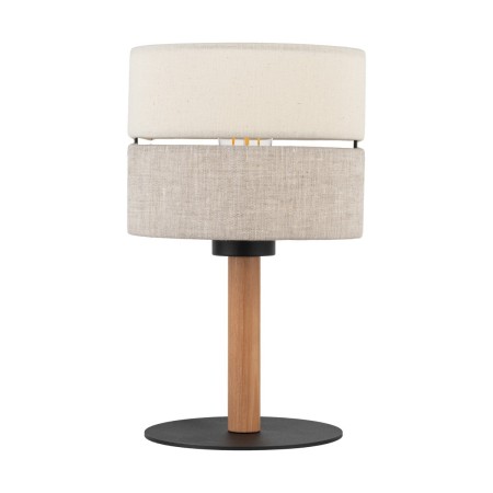 Lampka nocna TK-Lighting ECO TKL5596 kolor - sosna - czarny styl Boho  Skandynawski