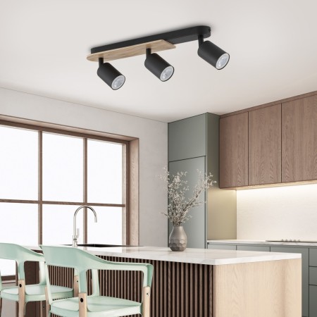 Lampa sufitowa TK-Lighting COVER TKL4675  Lampa ścienna kolor - orzech - czarny styl Klasyczny  Rustykalny