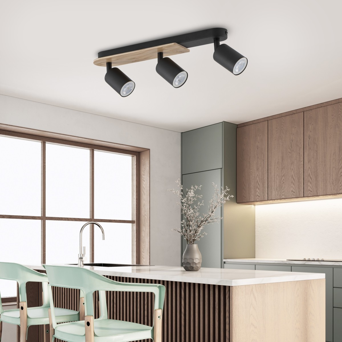 Lampa sufitowa TK-Lighting COVER TKL4675  Lampa ścienna kolor - orzech - czarny styl Klasyczny  Rustykalny