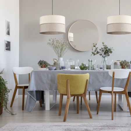 Lampa wisząca TK-Lighting ECO TKL5772  Lampa sufitowa kolor - sosna - czarny styl Boho  Skandynawski