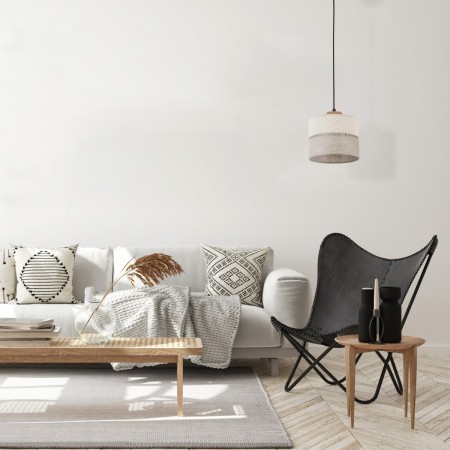 Lampa wisząca TK-Lighting ECO TKL5770  Lampa sufitowa kolor - sosna - czarny styl Boho  Skandynawski
