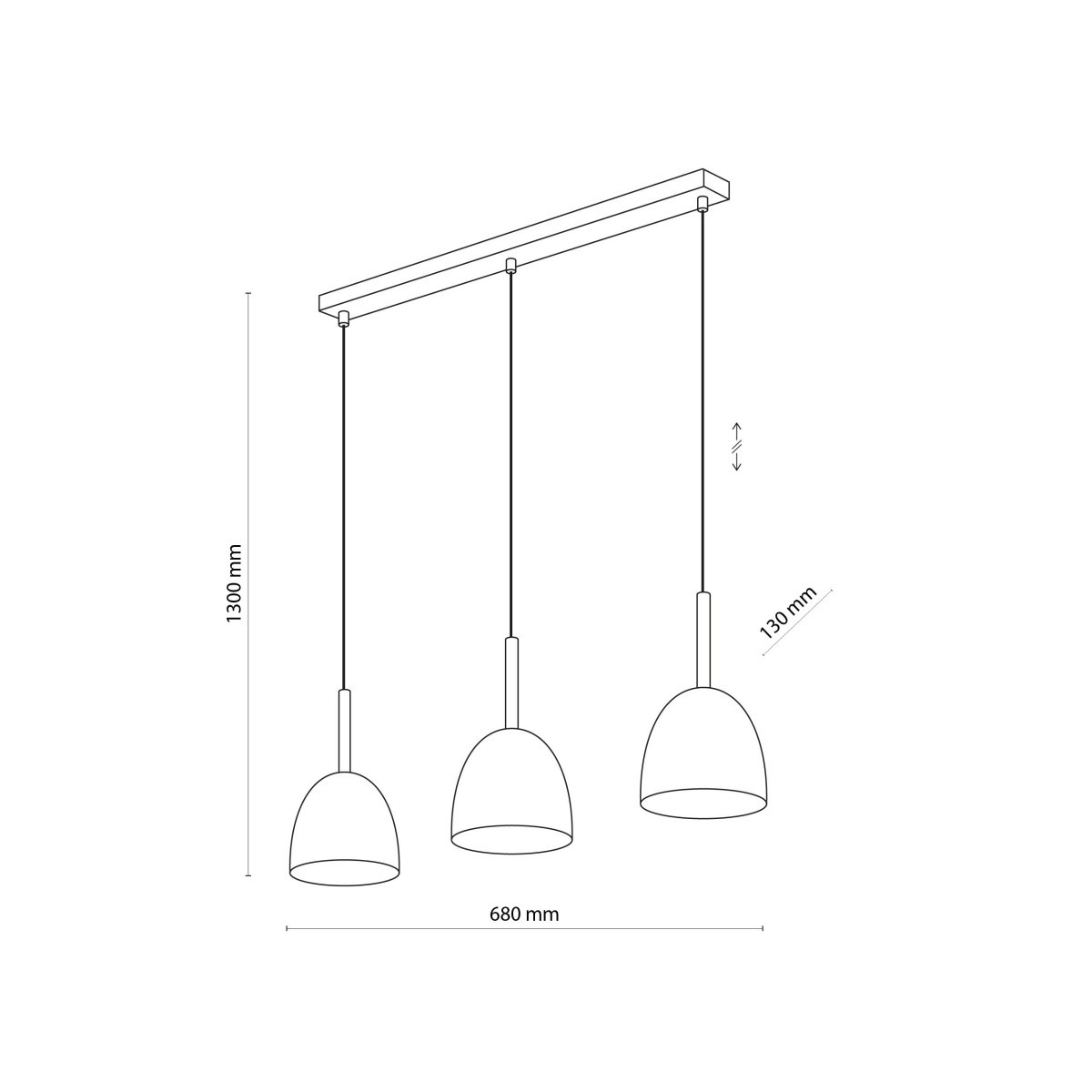 Lampa wisząca TK-Lighting NORD TKL4871  Lampa sufitowa kolor - sosna - czarny styl Nowoczesny  Skandynawski