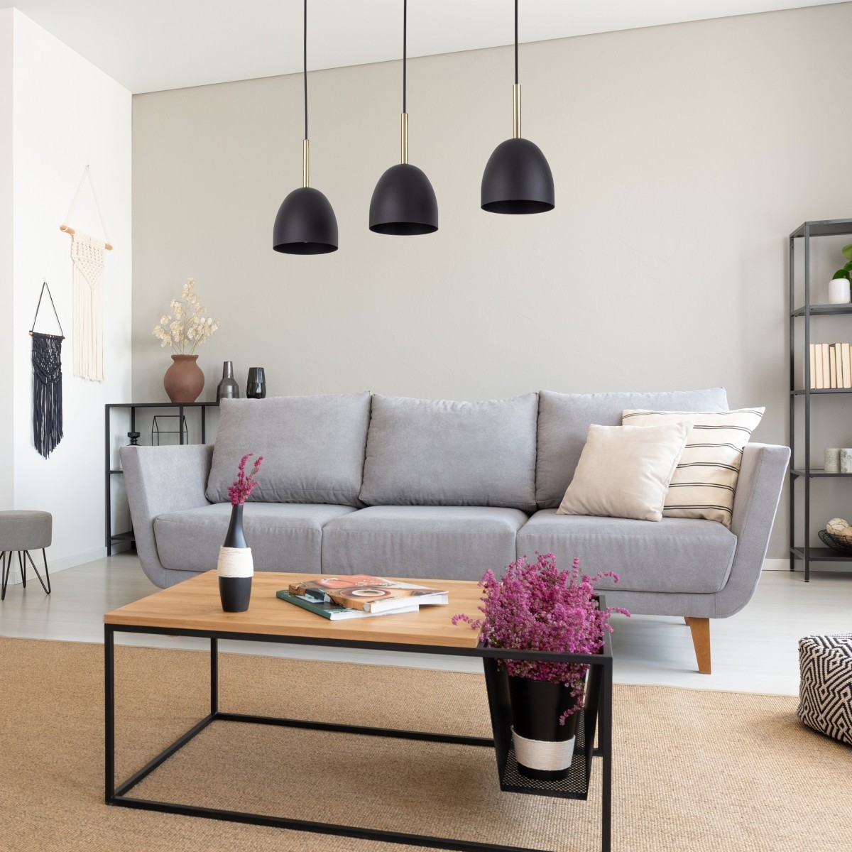 Lampa wisząca TK-Lighting NORD TKL4871  Lampa sufitowa kolor - sosna - czarny styl Nowoczesny  Skandynawski