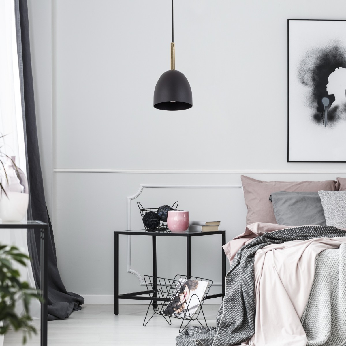 Lampa wisząca TK-Lighting NORD TKL4870  Lampa sufitowa kolor - sosna - czarny styl Nowoczesny  Loftowy