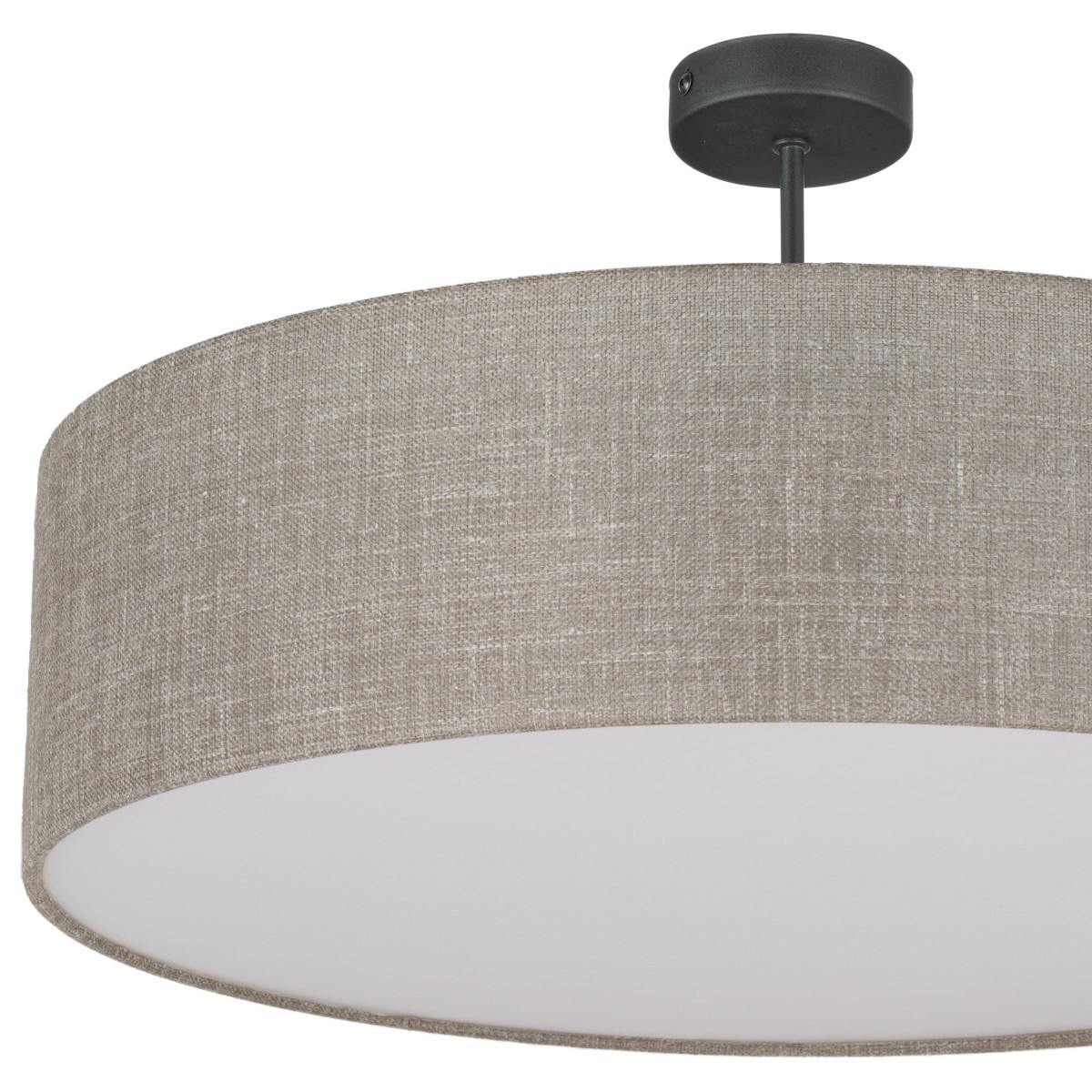 Lampa wisząca TK-Lighting RONDO TKL6248  Lampa sufitowa kolor - czarny - len styl Klasyczny  Minimalistyczny