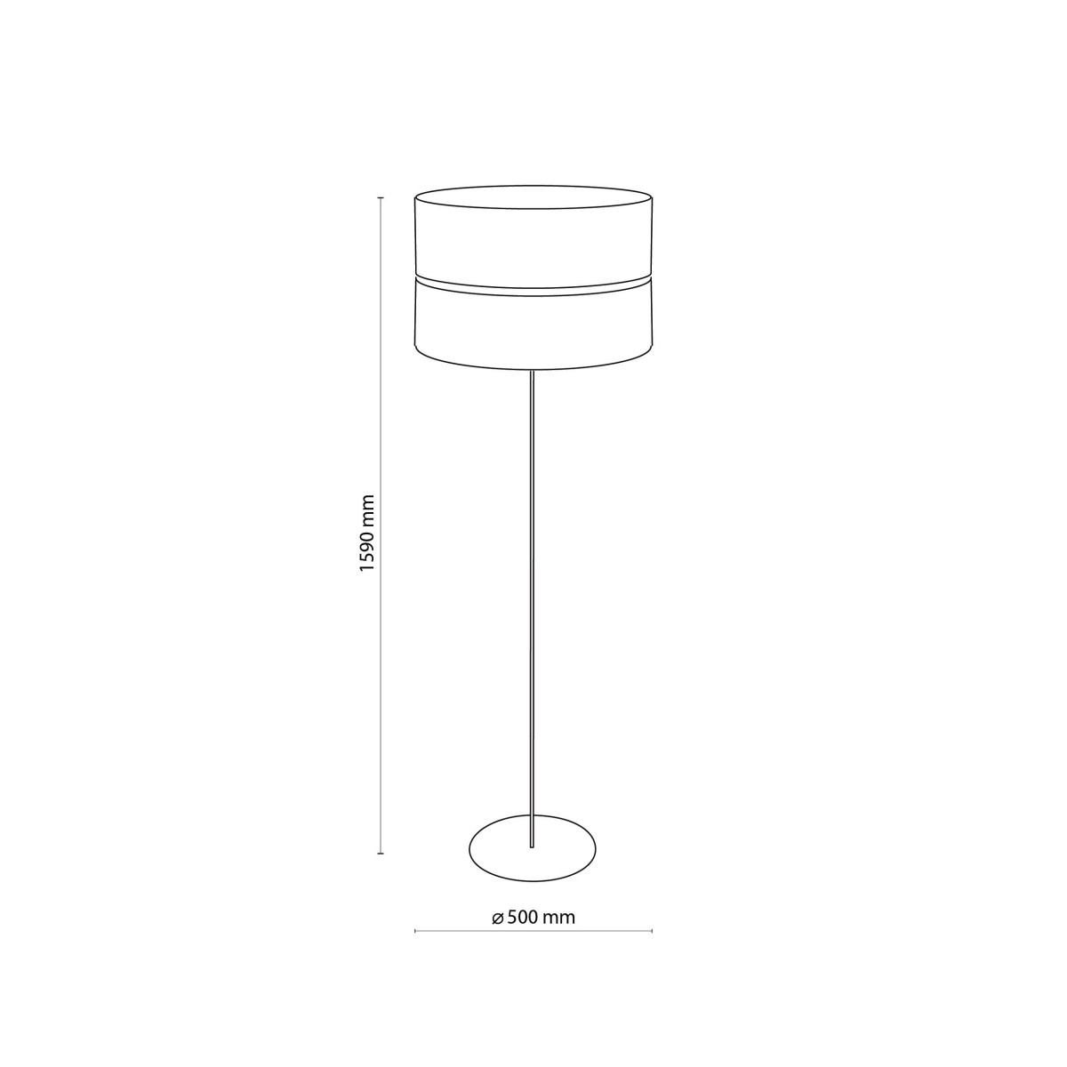 Lampa podłogowa TK-Lighting HILTON TKL5074 kolor - biały - Złoty styl Nowoczesny  Glamour