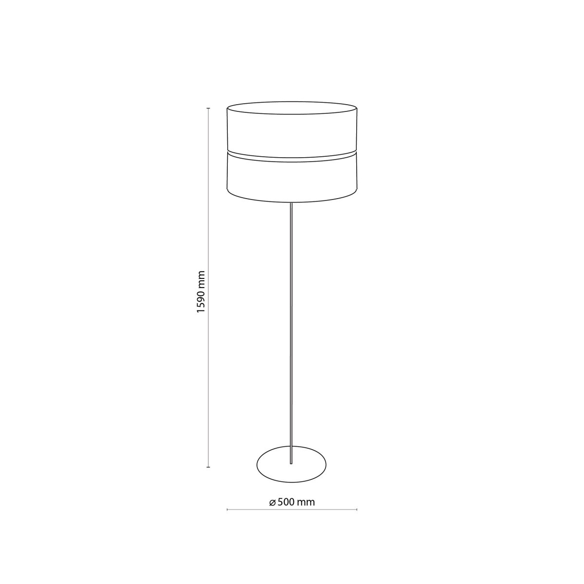 Lampa podłogowa TK-Lighting HILTON TKL5074 kolor - biały - Złoty styl Nowoczesny  Glamour