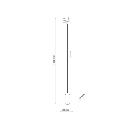 Systemy szynowe TK-Lighting TRACER TKL4845  Lampa wisząca kolor - biały styl Nowoczesny  Industrialny