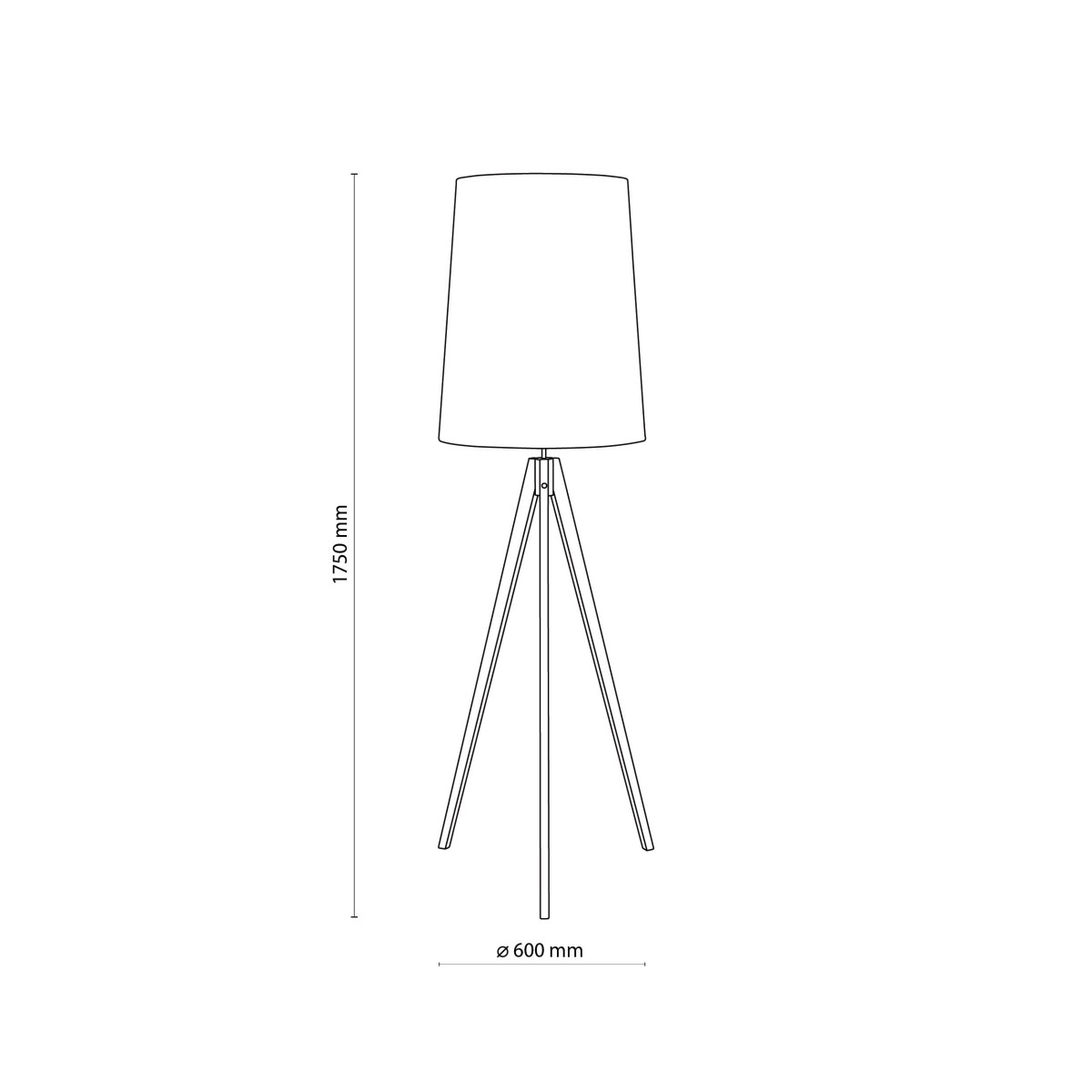 Lampa podłogowa TK-Lighting WALZ TKL5599 kolor - sosna - czarny styl Nowoczesny  Loftowy