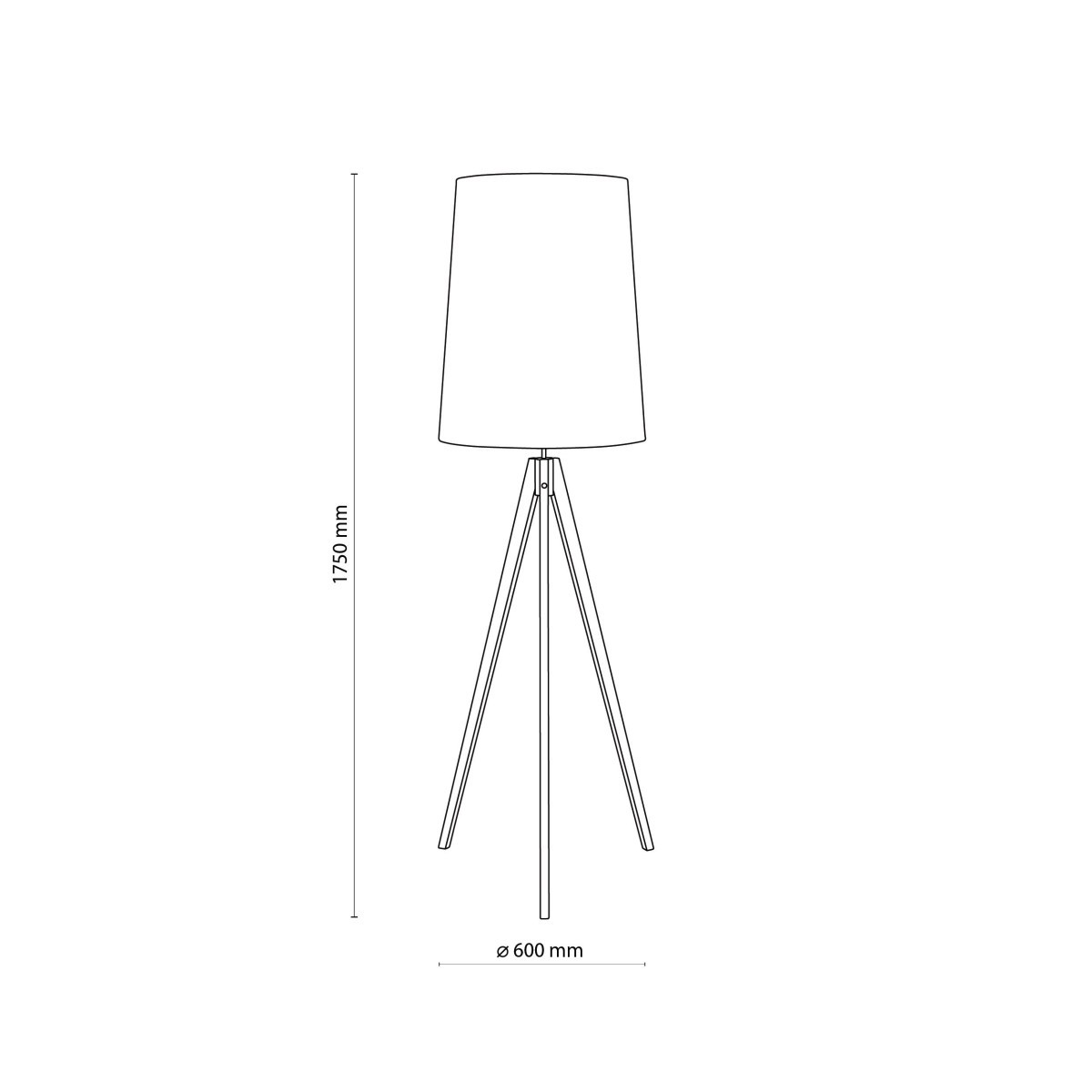 Lampa podłogowa TK-Lighting WALZ TKL5599 kolor - sosna - czarny styl Nowoczesny  Loftowy