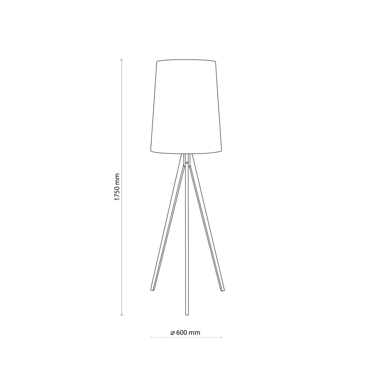 Lampa podłogowa TK-Lighting WALZ TKL5598 kolor - sosna - len styl Nowoczesny  Boho