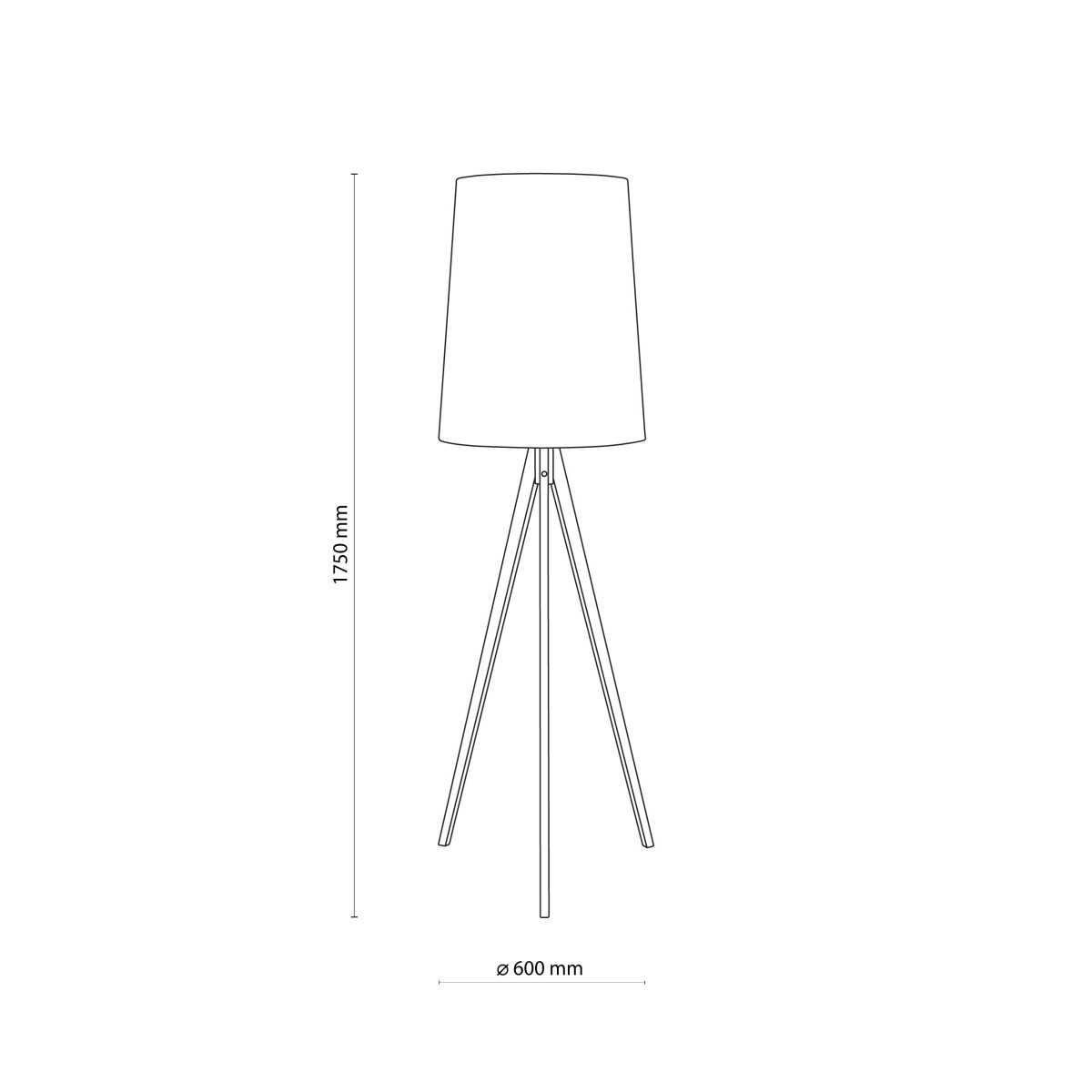 Lampa podłogowa TK-Lighting WALZ TKL5598 kolor - sosna - len styl Nowoczesny  Boho