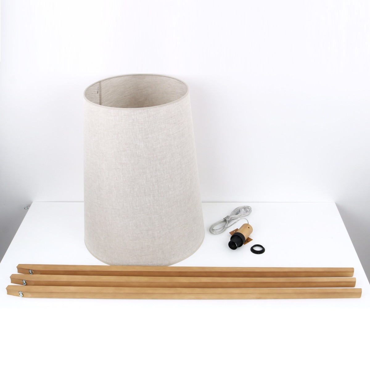 Lampa podłogowa TK-Lighting WALZ TKL5598 kolor - sosna - len styl Nowoczesny  Boho