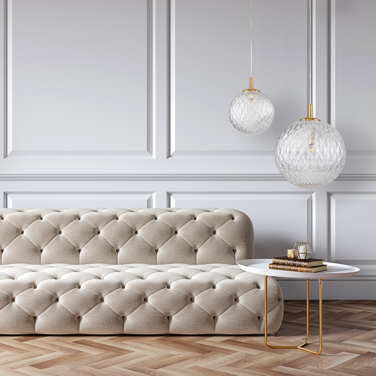 Lampa wisząca TK-Lighting CADIX TKL4610  Lampa sufitowa kolor - złoty - transparentny styl Nowoczesny  Glamour