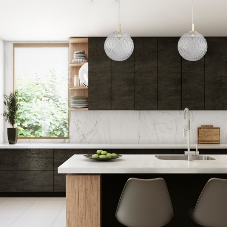 Lampa wisząca TK-Lighting CADIX TKL4609 kolor - złoty - transparentny styl Nowoczesny  Glamour