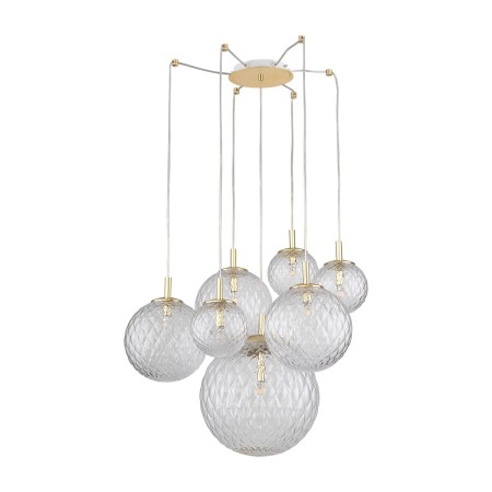 Lampa wisząca TK-Lighting CADIX TKL4608  Lampa sufitowa kolor - złoty - transparentny styl Nowoczesny  Glamour