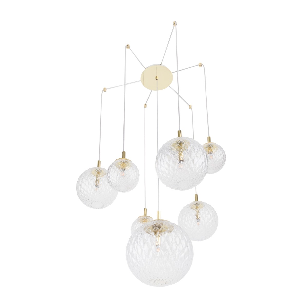 Lampa wisząca TK-Lighting CADIX TKL4608  Lampa sufitowa kolor - złoty - transparentny styl Nowoczesny  Glamour