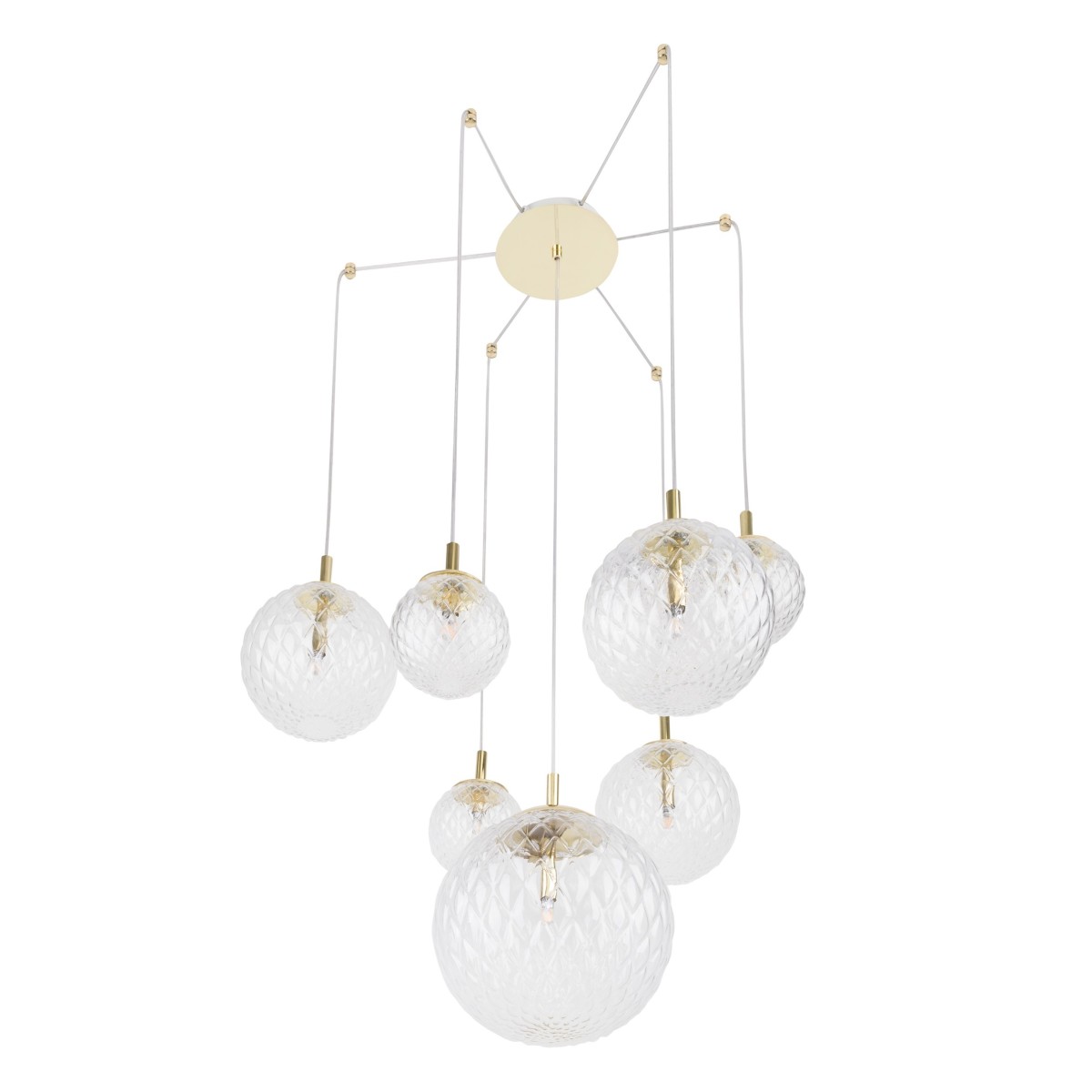 Lampa wisząca TK-Lighting CADIX TKL4608  Lampa sufitowa kolor - złoty - transparentny styl Nowoczesny  Glamour