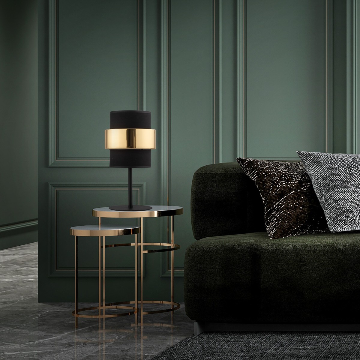 Lampka nocna TK-Lighting CALISTO TKL4705 kolor - czarny - złoty styl Nowoczesny  Glamour