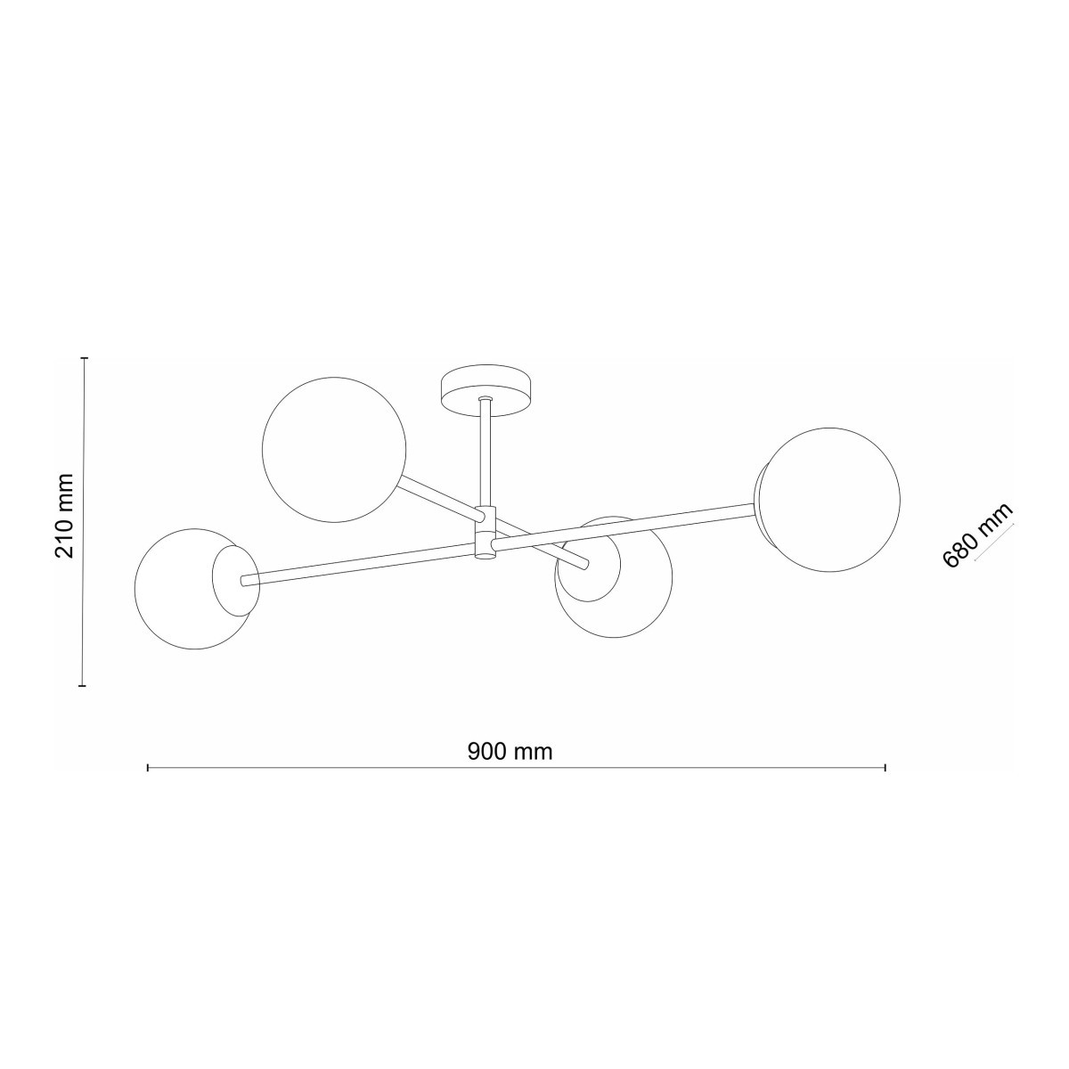 Lampa sufitowa TK-Lighting SARIUS TKL4738 kolor - złoty - biały styl Nowoczesny  Skandynawski