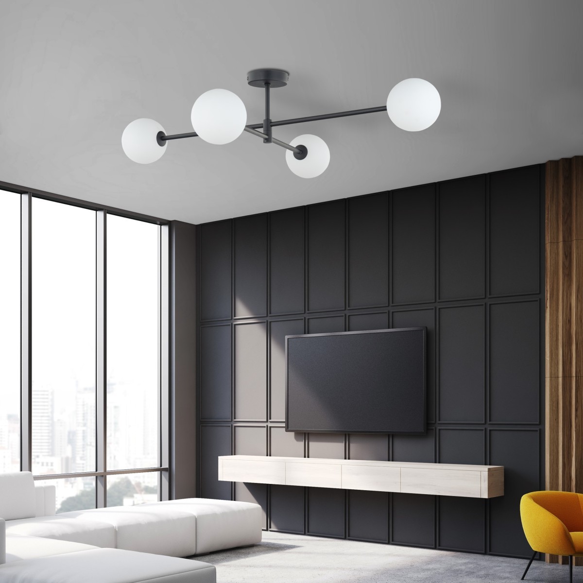 Lampa sufitowa TK-Lighting SARIUS TKL4735 kolor - czarny - biały styl Nowoczesny  Skandynawski