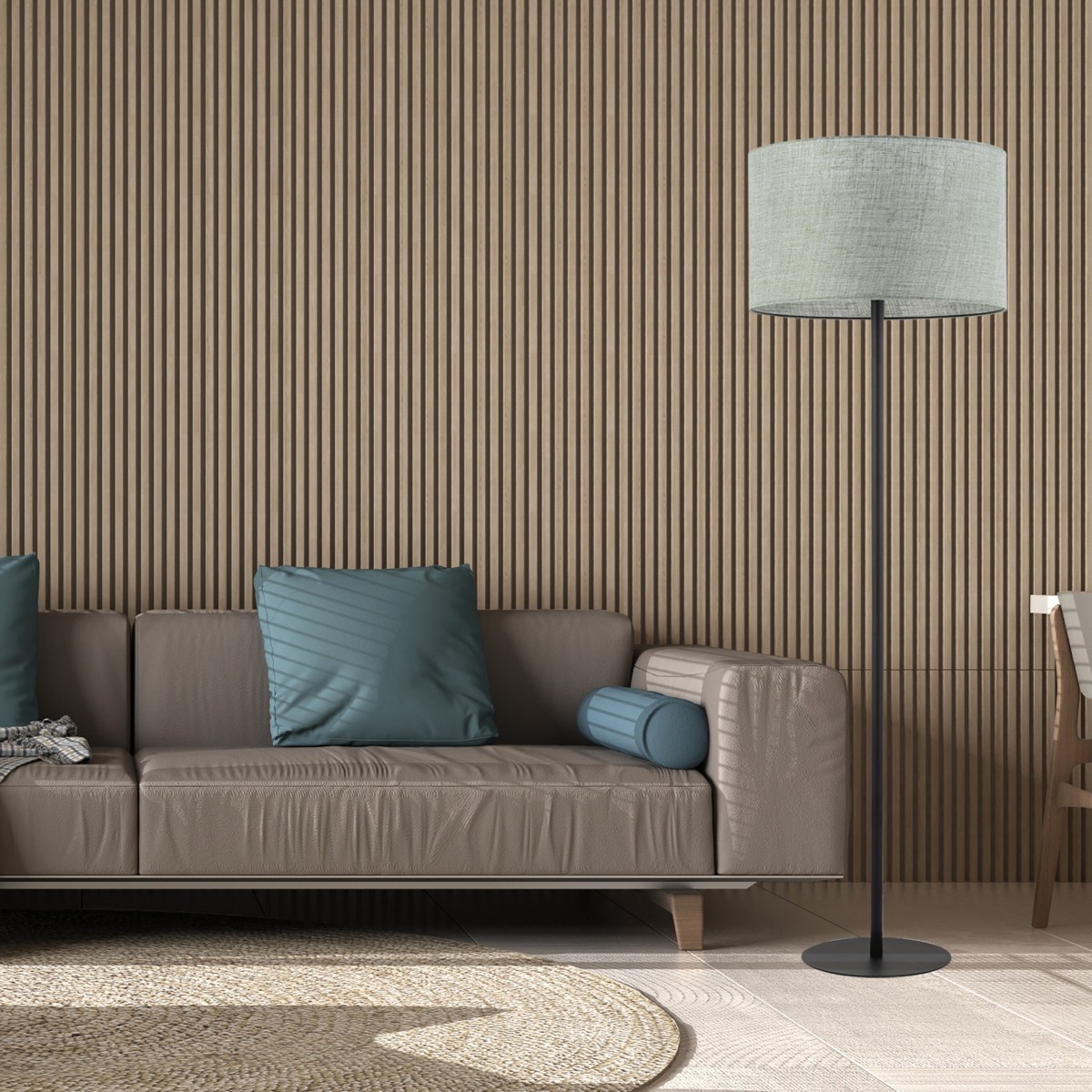 Lampa podłogowa TK-Lighting EARTH TKL5476 kolor - czarny - Zielony styl Klasyczny  Minimalistyczny