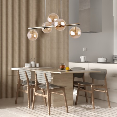 Lampa wisząca TK-Lighting ESTERA TKL4549  Lampa sufitowa kolor - złoty - bursztynowy styl Nowoczesny  Glamour