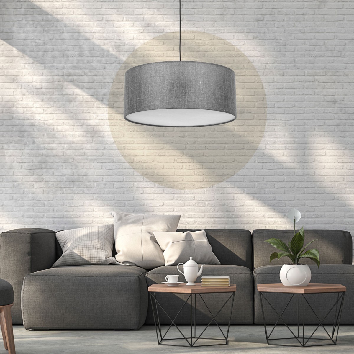 Lampa wisząca TK-Lighting EARTH TKL4654  Lampa sufitowa kolor - czarny - grafitowy styl Nowoczesny  Minimalistyczny
