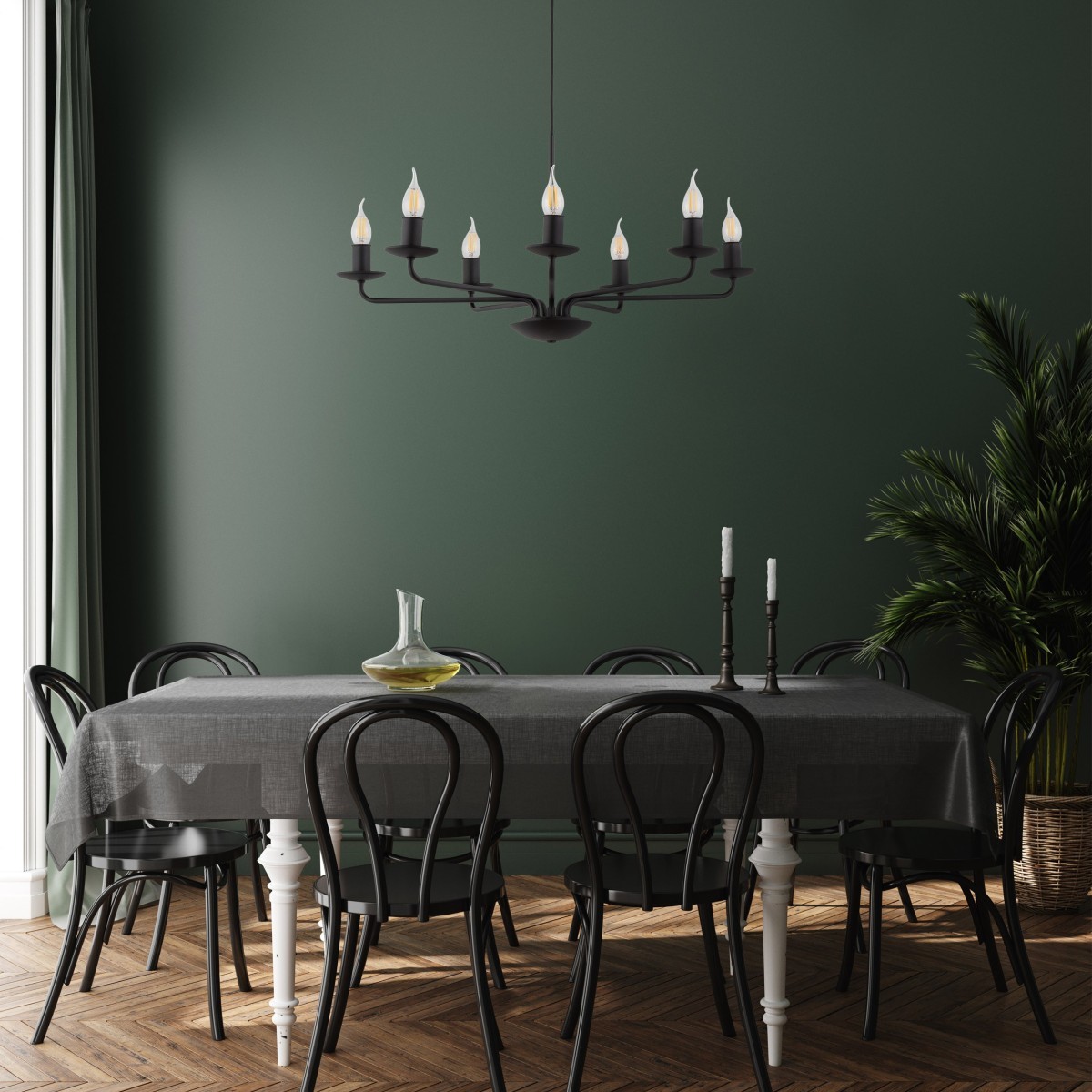 Lampa wisząca TK-Lighting LIMAL TKL4613  Lampa sufitowa kolor - czarny styl Klasyczny  Industrialny