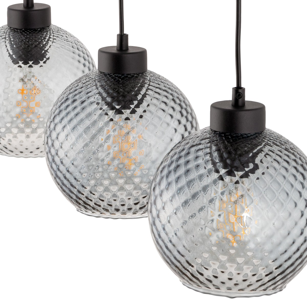 Lampa wisząca TK-Lighting DEVON TKL4628  Lampa sufitowa kolor - czarny - grafitowy styl Glamour  Hampton