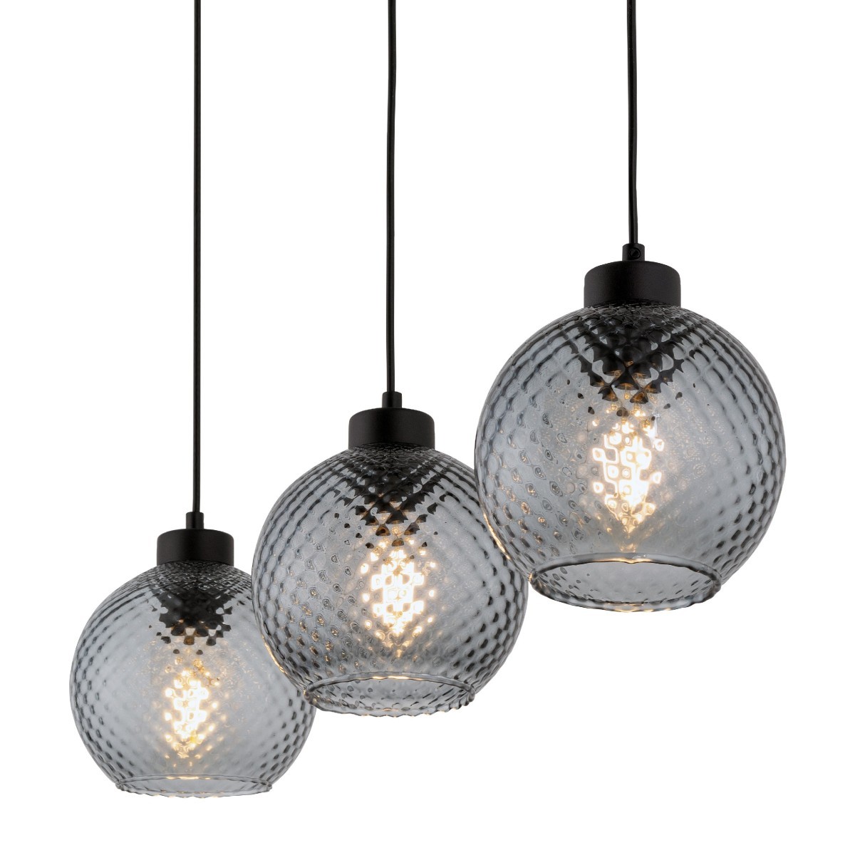 Lampa wisząca TK-Lighting DEVON TKL4628  Lampa sufitowa kolor - czarny - grafitowy styl Glamour  Hampton