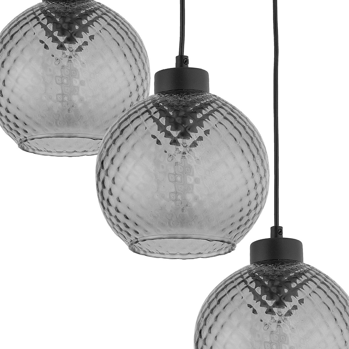 Lampa wisząca TK-Lighting DEVON TKL4627 kolor - czarny - grafitowy styl Glamour  Hampton