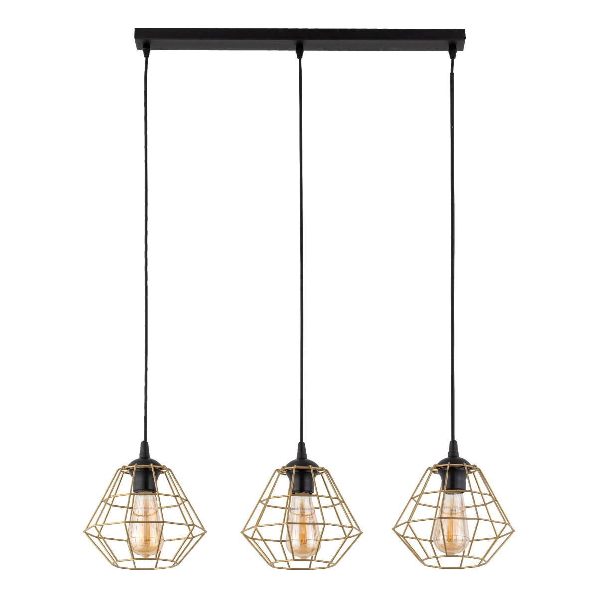 Lampa wisząca TK-Lighting DIAMOND TKL4642 kolor - czarny - złoty styl Nowoczesny  Industrialny