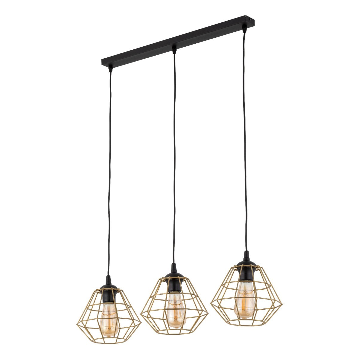 Lampa wisząca TK-Lighting DIAMOND TKL4642 kolor - czarny - złoty styl Nowoczesny  Industrialny