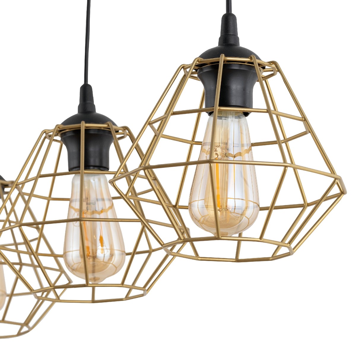 Lampa wisząca TK-Lighting DIAMOND TKL4642 kolor - czarny - złoty styl Nowoczesny  Industrialny