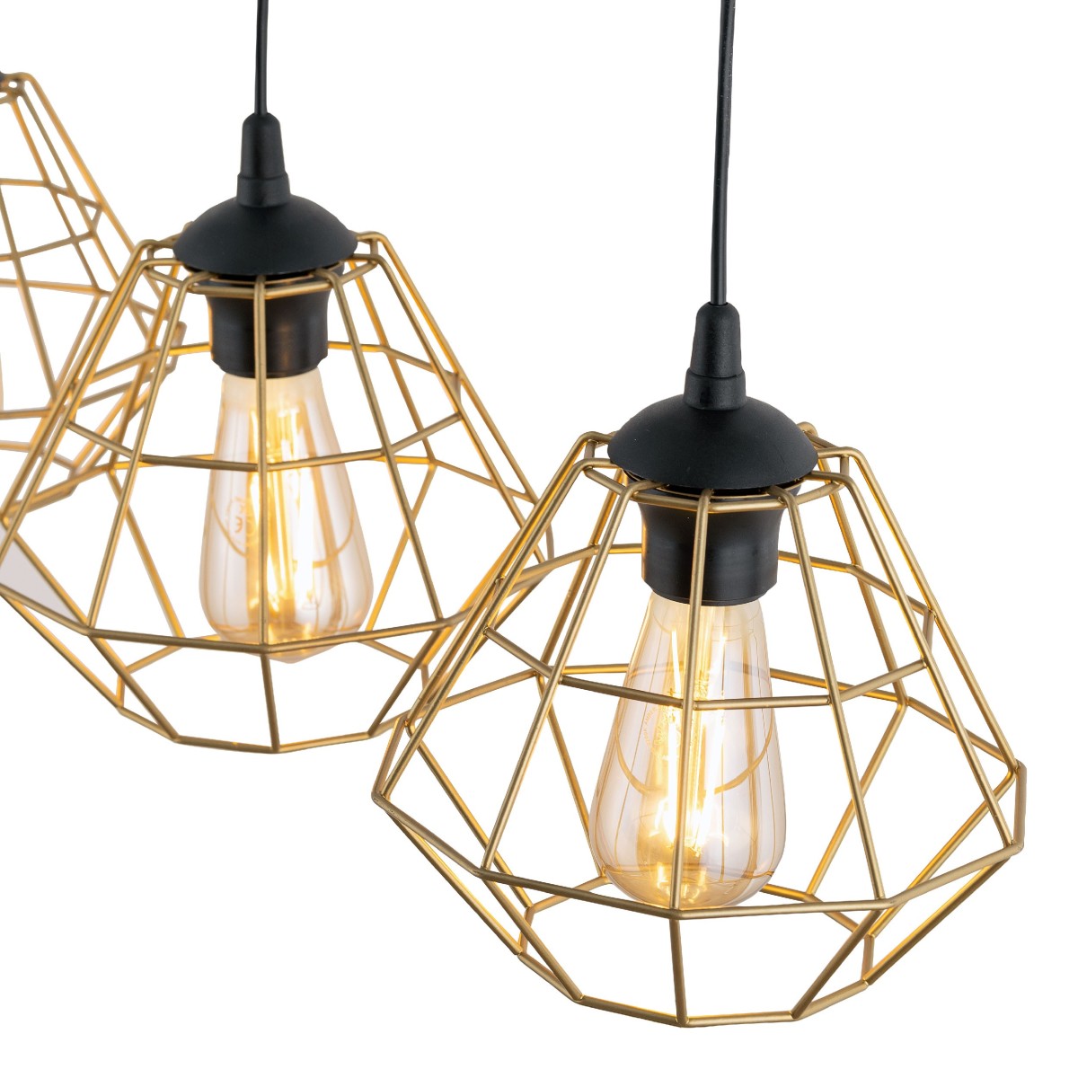 Lampa wisząca TK-Lighting DIAMOND TKL4642 kolor - czarny - złoty styl Nowoczesny  Industrialny