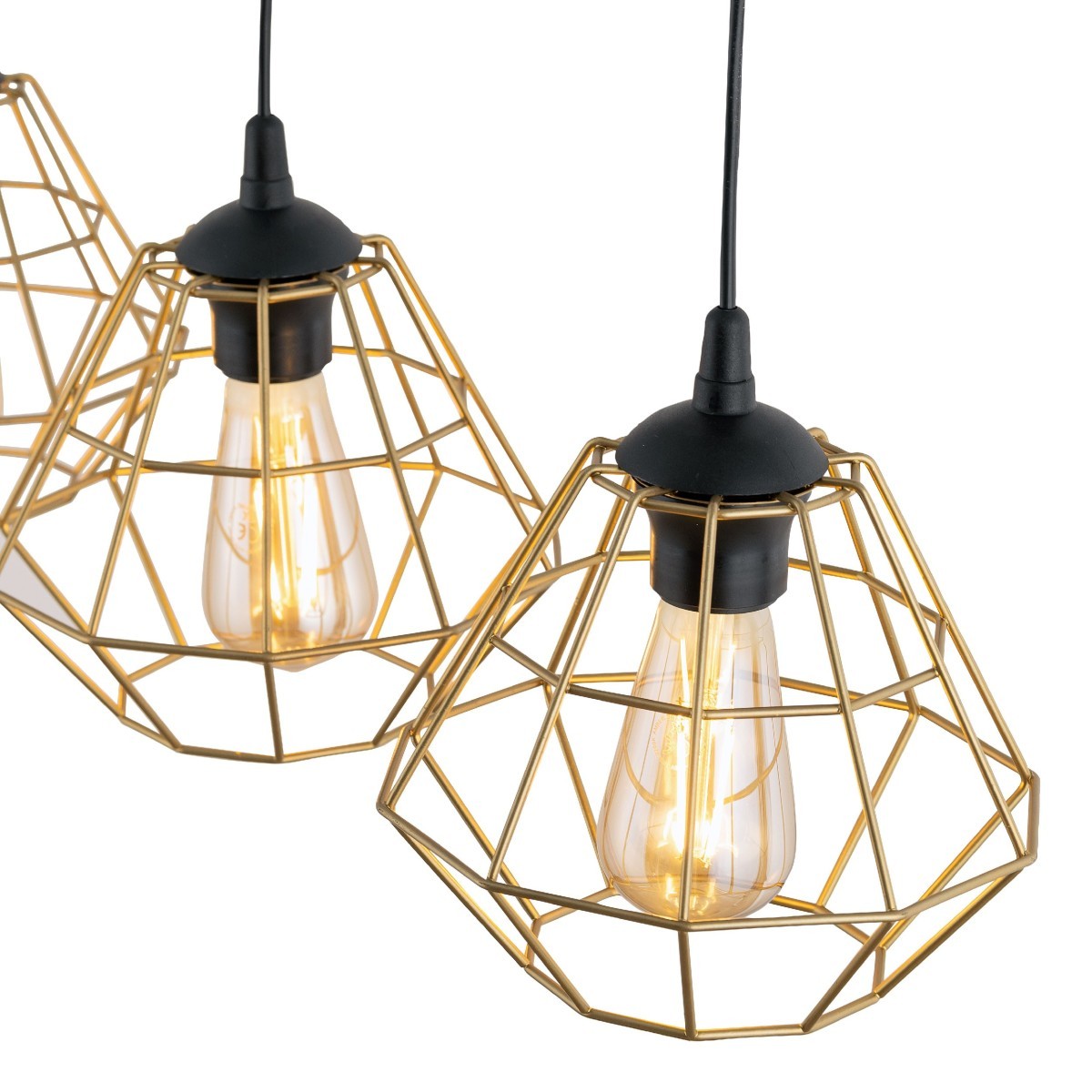 Lampa wisząca TK-Lighting DIAMOND TKL4642 kolor - czarny - złoty styl Nowoczesny  Industrialny